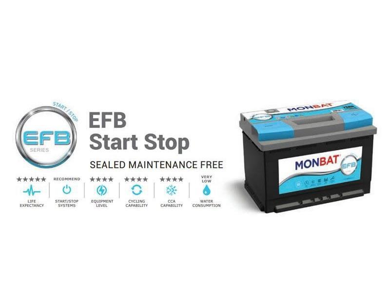 Batería de Coche 70Ah  Monbat EFB Start Stop +Dcha. - AG baterías