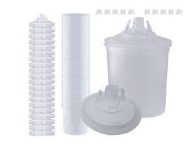 AutoRepair 3701 - Kit de vasos PPS 180 ml 125 micra. 50 uds.