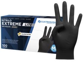 AutoRepair 3910 - Guante De Nitrilo Extreme Lite Negro 5 Gr. Talla "M" 100 und