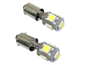 Lycka LKLP402 - Pareja Bombillas Led 24v Ba9s T4w 5 Led