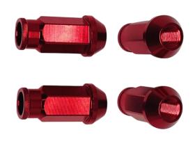 Lycka LKTU30122-2R - 20 tuercas De Rueda Aluminio Color Rojo 12mm**1.5