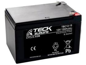 Teck europe TBC12-15 - Bateria 15 Ah. Cyclic Agm