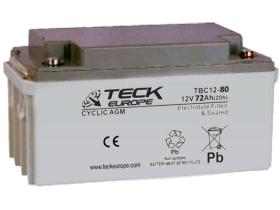 Teck europe TBC12-80 - Bateria 72 Ah. Cyclic Agm
