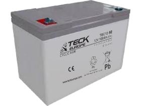 Teck europe TBC12-92 - Batería AGM Ciclo Profundo TECK EUROPE TBC12-92, 12 Voltios