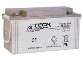 Teck europe TBC12-130 - Bateria 128 Ah. Cyclic Agm