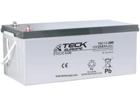 Teck europe TBC12-200 - Bateria 214 Ah. Cyclic Agm