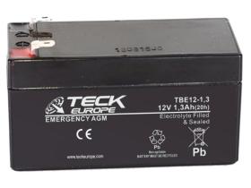 Teck europe TBE12-1,3 - Bateria 1,3 Ah. Emergency Agm