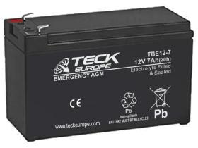 Teck europe TBE12-7 - Bateria 7 Ah. Emergency Agm