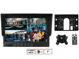 CORVY in-car electronics MS-740 - Monitor de 7" con 4 entradas de vídeo por RCA (sistema Quad)