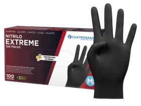 AutoRepair 3914 - Guante desechable nitrilo negro XTREM talla S 6 Gramos.