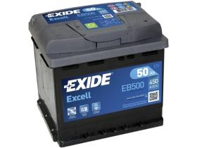 Exide EB500 - Batería Exide EB500 Excell. 12V - 50Ah/450A (EN) Caja L1