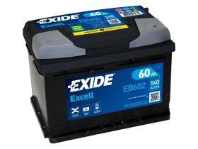 Exide EB602 - Batería Exide EB602 Excell. 12V - 60Ah/540A (EN) Caja LB2