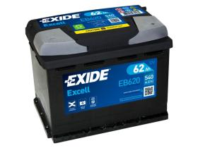 Exide EB620 - Batería Exide EB620 Excell. 12V - 62Ah/540A (EN) Caja L2