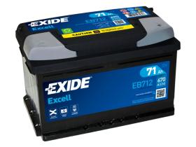 Exide EB712 - Batería Exide EB712 Excell. 12V - 71Ah/670A (EN) Caja LB3