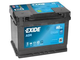 Exide EK600 - Batería Exide EK600 Agm. Tecnología AGM. 12V - 60Ah/680A