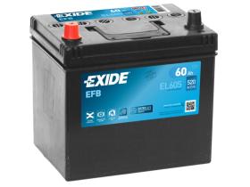 Exide EL605 - Batería Exide EL605 Efb. Tecnología EFB. 12V - 60Ah/520A