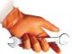 AutoRepair 3922 - Guante de nitrilo naranja diamantado talla "XL". 50 u