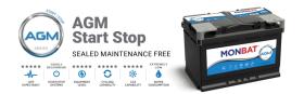 AGM Start- Stop  Monbat batteries