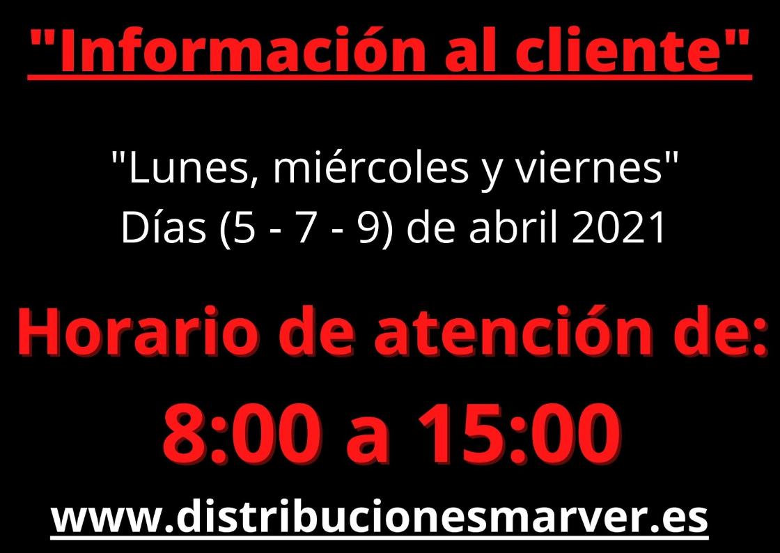 Información  al cliente.