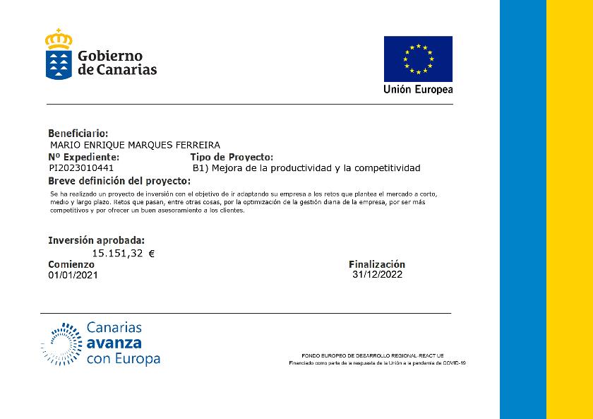 Distribuciones Marver recibe apoyo financiero de la Unión Europea para proyectos de Inversión PYME